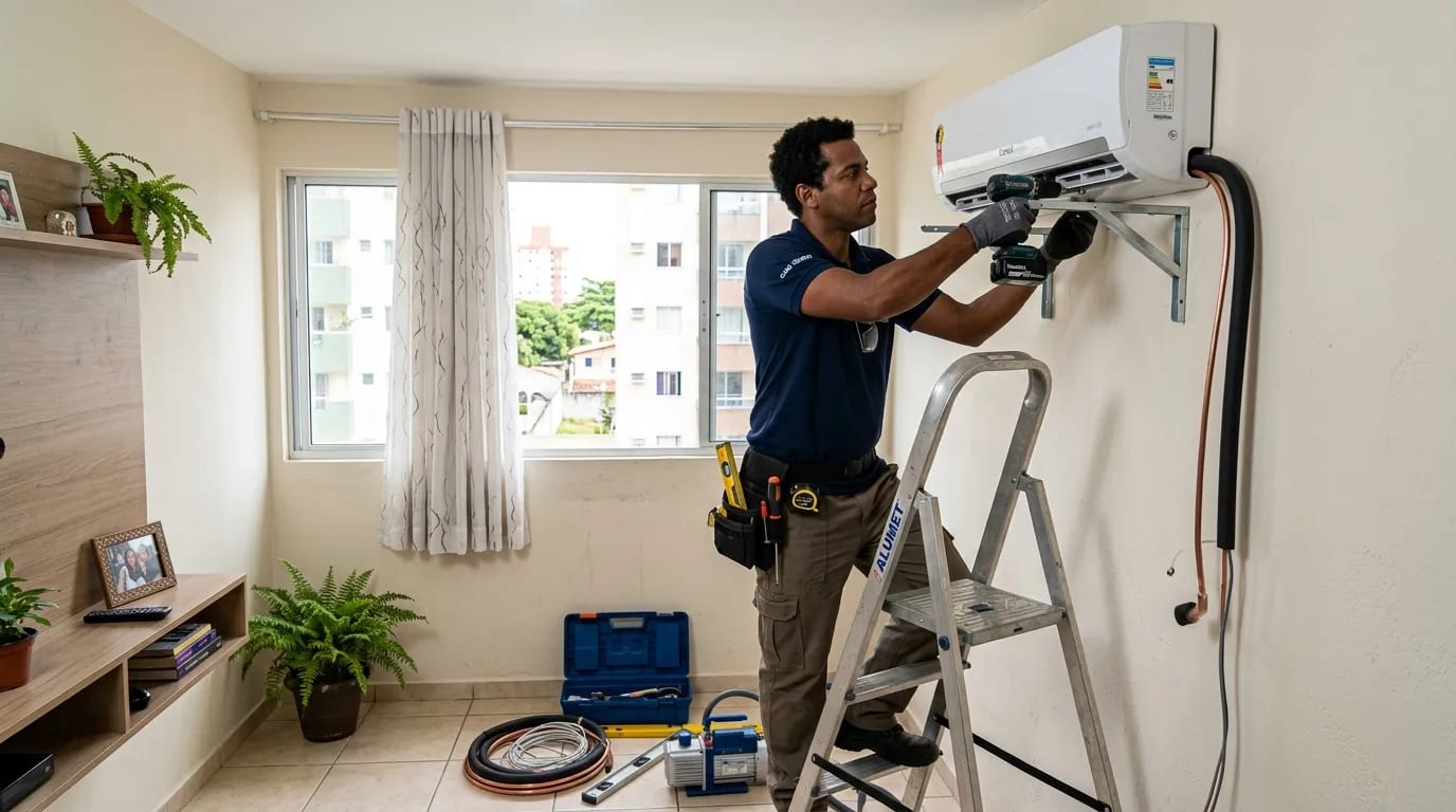 Instalação de ar-condicionado split em Recife‑PE