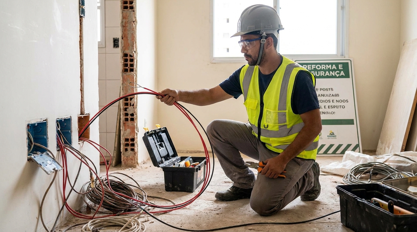 Substituição de fios antigos em Recife‑PE